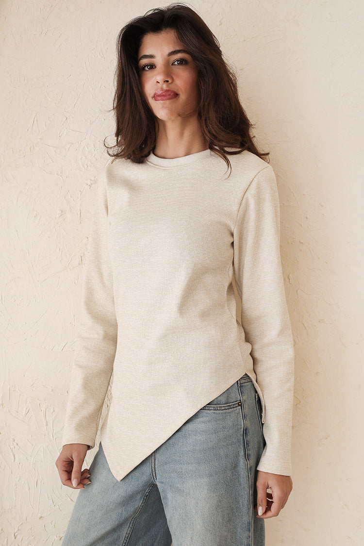 Subtle Shine Top - Offwhite