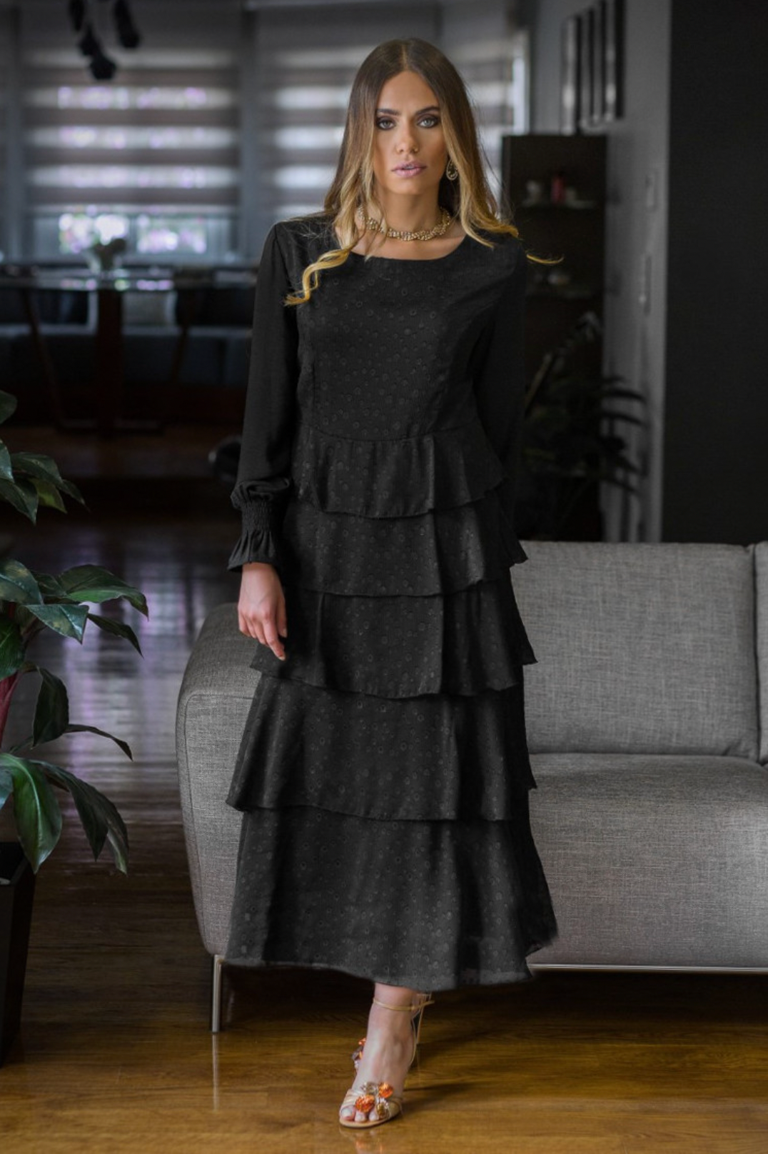 Evening Ruffle Dress