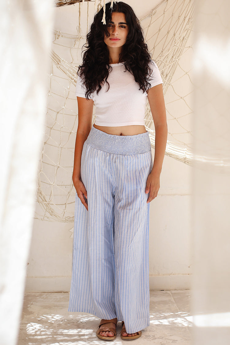 stripped pallazo pant